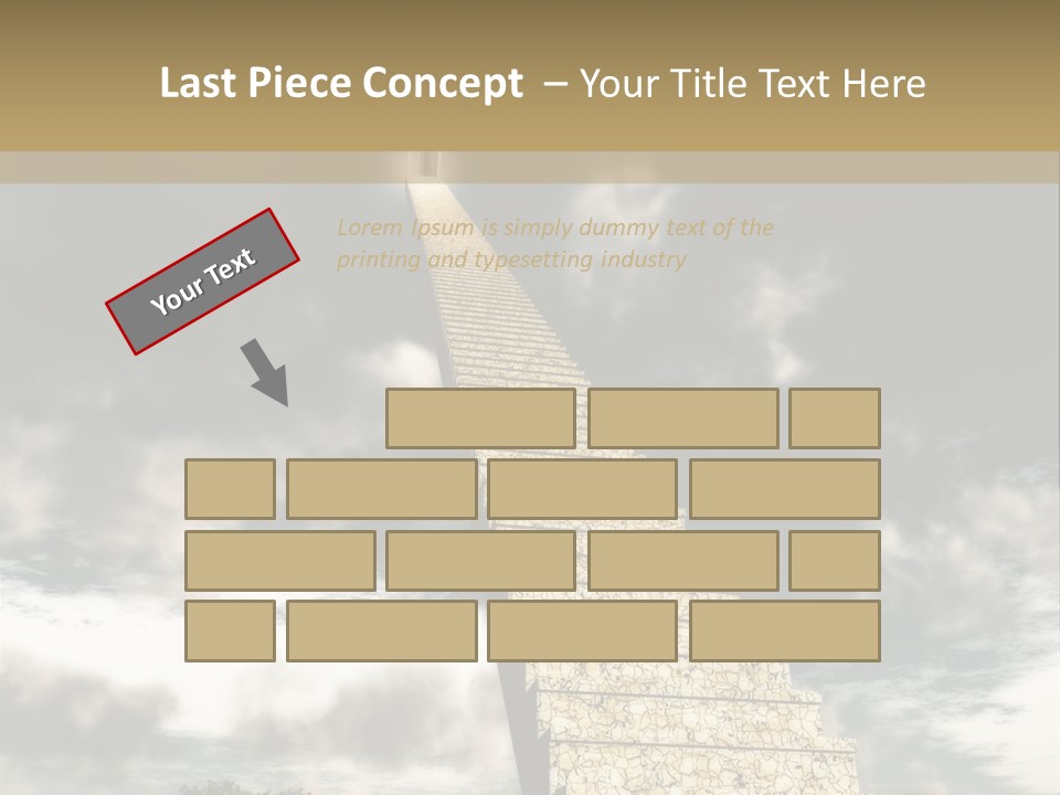 A Concept Of Journey To Higher Quality Of Life. Can Be Applied To Illustrate A Road To Success Or A Way To The Next Life. PowerPoint Template