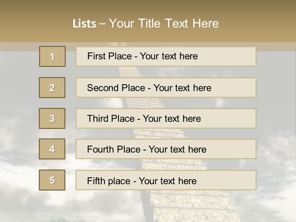 A Concept Of Journey To Higher Quality Of Life. Can Be Applied To Illustrate A Road To Success Or A Way To The Next Life. PowerPoint Template