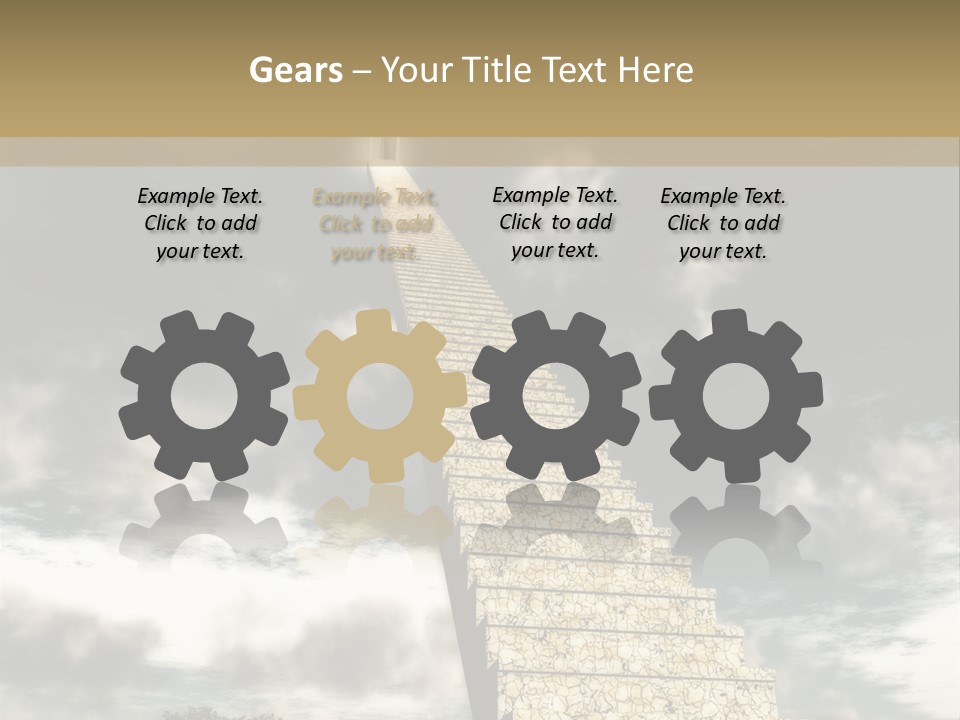 A Concept Of Journey To Higher Quality Of Life. Can Be Applied To Illustrate A Road To Success Or A Way To The Next Life. PowerPoint Template