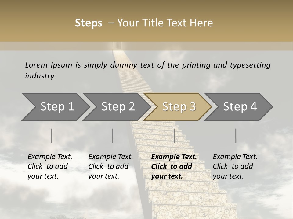 A Concept Of Journey To Higher Quality Of Life. Can Be Applied To Illustrate A Road To Success Or A Way To The Next Life. PowerPoint Template