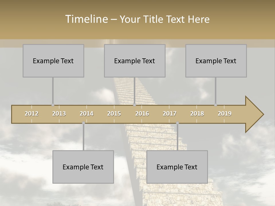 A Concept Of Journey To Higher Quality Of Life. Can Be Applied To Illustrate A Road To Success Or A Way To The Next Life. PowerPoint Template