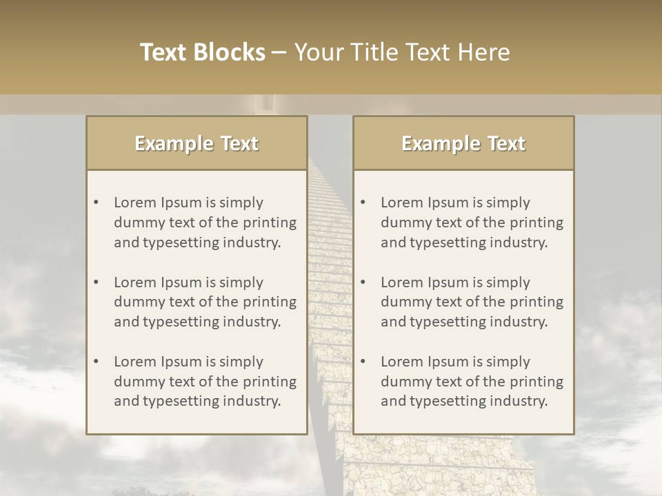 A Concept Of Journey To Higher Quality Of Life. Can Be Applied To Illustrate A Road To Success Or A Way To The Next Life. PowerPoint Template