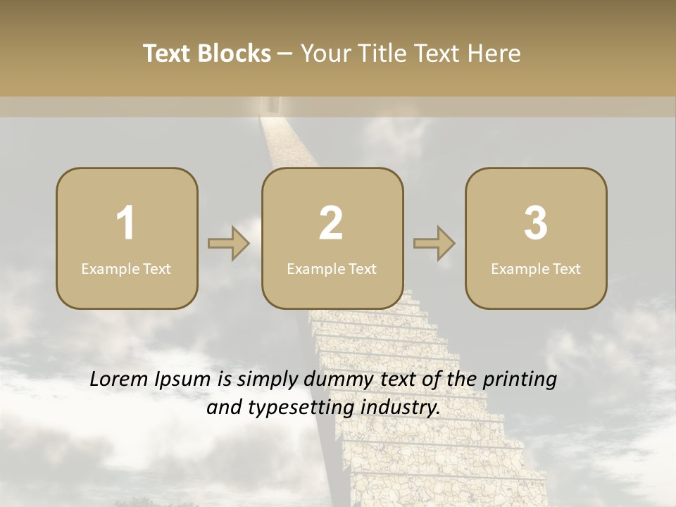 A Concept Of Journey To Higher Quality Of Life. Can Be Applied To Illustrate A Road To Success Or A Way To The Next Life. PowerPoint Template