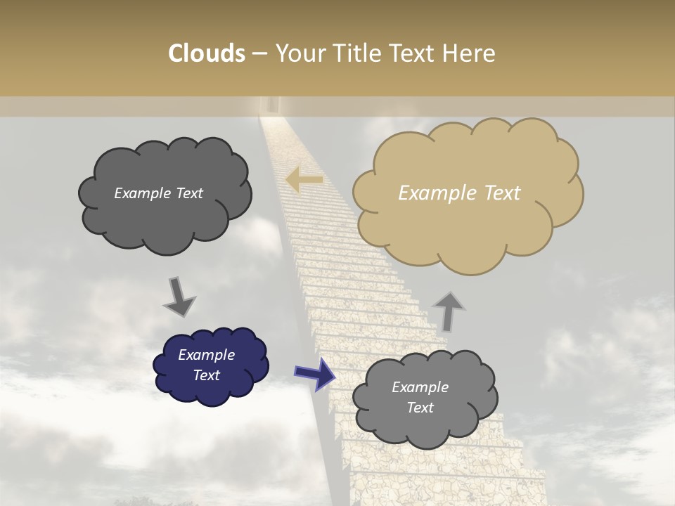 A Concept Of Journey To Higher Quality Of Life. Can Be Applied To Illustrate A Road To Success Or A Way To The Next Life. PowerPoint Template