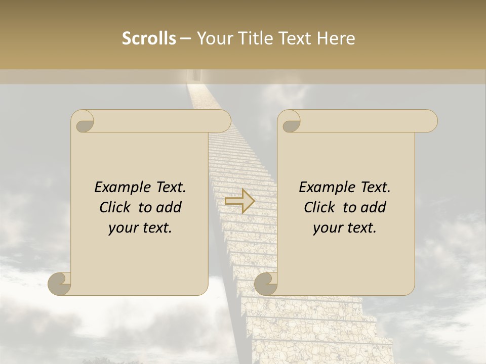 A Concept Of Journey To Higher Quality Of Life. Can Be Applied To Illustrate A Road To Success Or A Way To The Next Life. PowerPoint Template