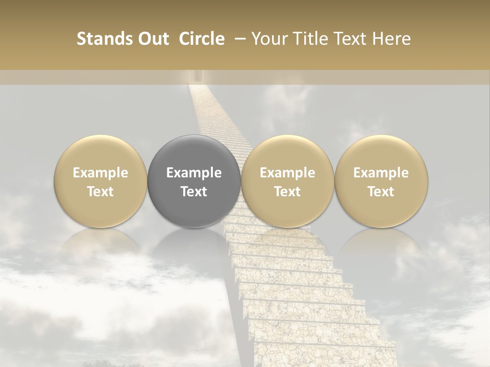A Concept Of Journey To Higher Quality Of Life. Can Be Applied To Illustrate A Road To Success Or A Way To The Next Life. PowerPoint Template