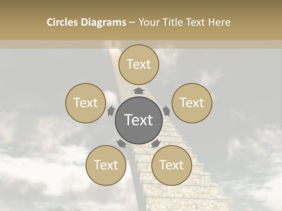 A Concept Of Journey To Higher Quality Of Life. Can Be Applied To Illustrate A Road To Success Or A Way To The Next Life. PowerPoint Template