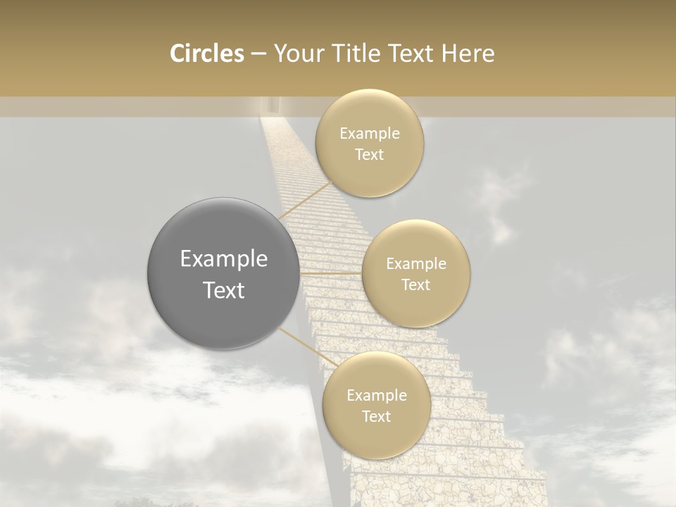 A Concept Of Journey To Higher Quality Of Life. Can Be Applied To Illustrate A Road To Success Or A Way To The Next Life. PowerPoint Template