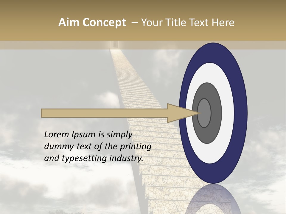 A Concept Of Journey To Higher Quality Of Life. Can Be Applied To Illustrate A Road To Success Or A Way To The Next Life. PowerPoint Template