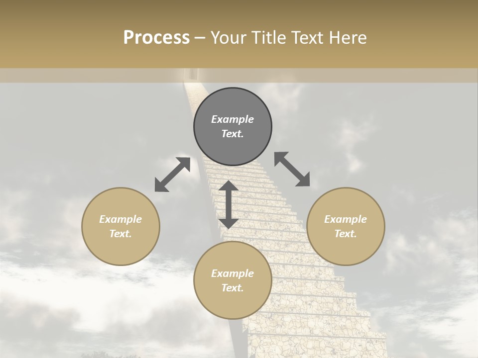 A Concept Of Journey To Higher Quality Of Life. Can Be Applied To Illustrate A Road To Success Or A Way To The Next Life. PowerPoint Template