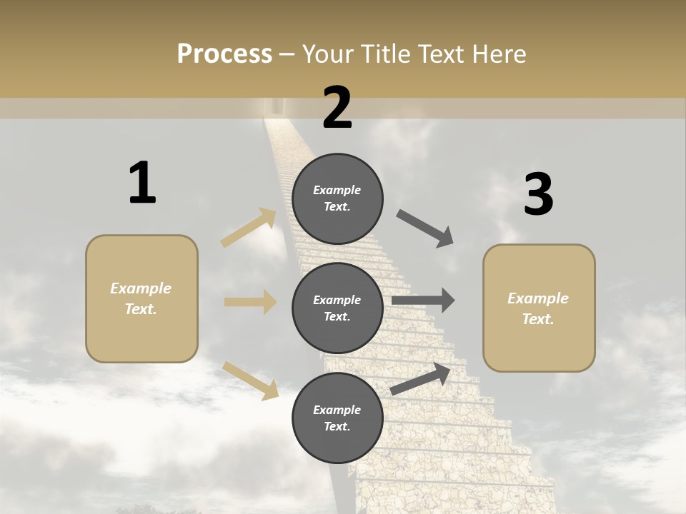A Concept Of Journey To Higher Quality Of Life. Can Be Applied To Illustrate A Road To Success Or A Way To The Next Life. PowerPoint Template
