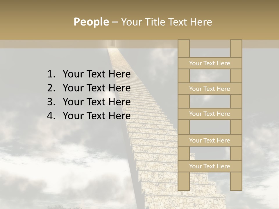A Concept Of Journey To Higher Quality Of Life. Can Be Applied To Illustrate A Road To Success Or A Way To The Next Life. PowerPoint Template