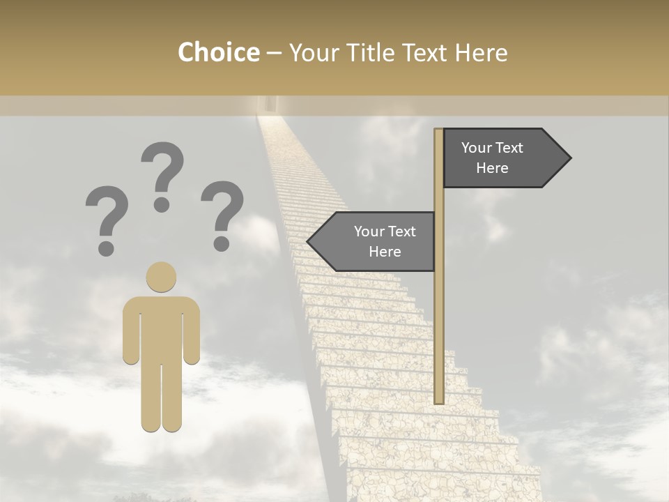 A Concept Of Journey To Higher Quality Of Life. Can Be Applied To Illustrate A Road To Success Or A Way To The Next Life. PowerPoint Template
