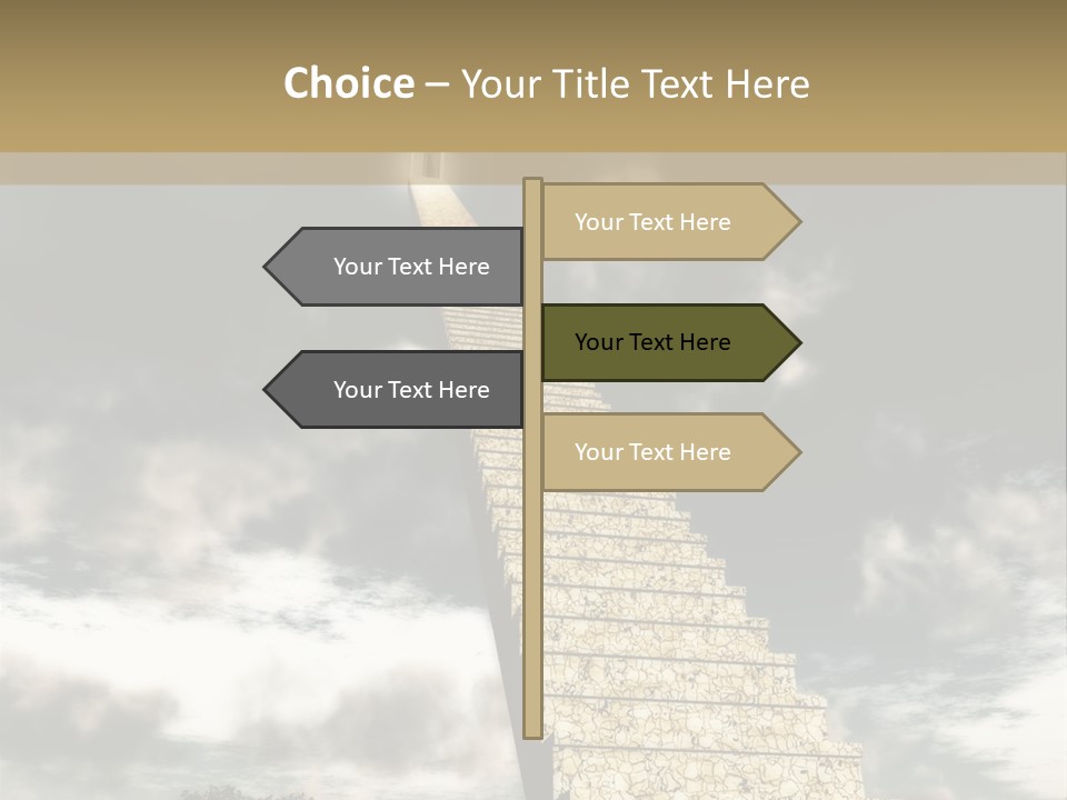 A Concept Of Journey To Higher Quality Of Life. Can Be Applied To Illustrate A Road To Success Or A Way To The Next Life. PowerPoint Template