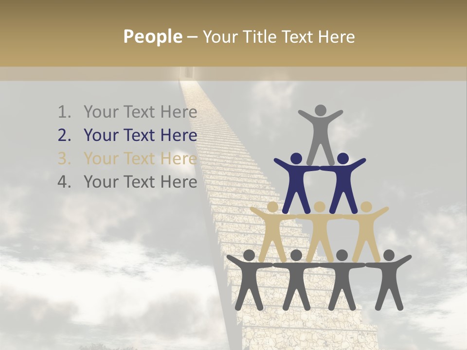 A Concept Of Journey To Higher Quality Of Life. Can Be Applied To Illustrate A Road To Success Or A Way To The Next Life. PowerPoint Template
