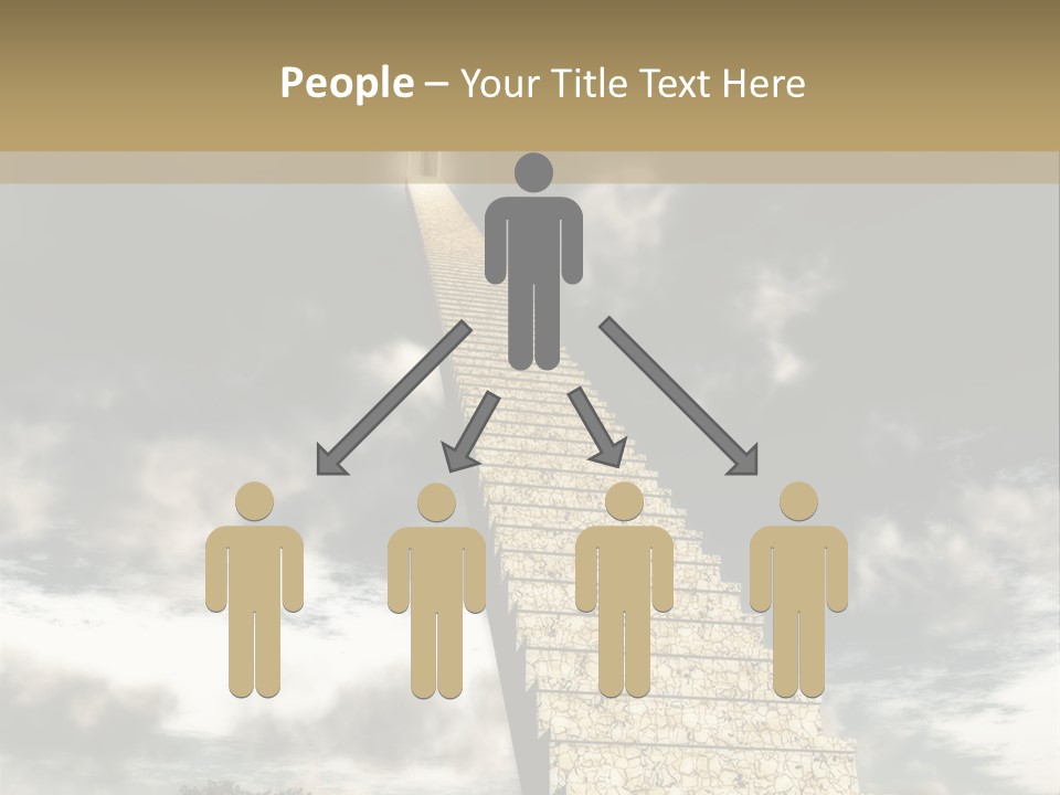 A Concept Of Journey To Higher Quality Of Life. Can Be Applied To Illustrate A Road To Success Or A Way To The Next Life. PowerPoint Template