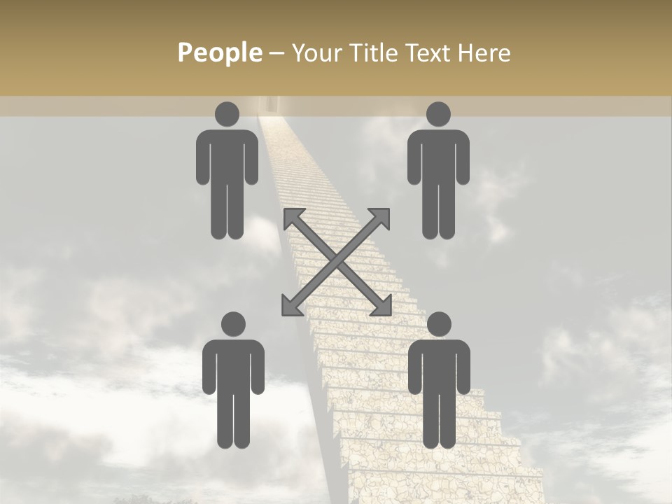 A Concept Of Journey To Higher Quality Of Life. Can Be Applied To Illustrate A Road To Success Or A Way To The Next Life. PowerPoint Template