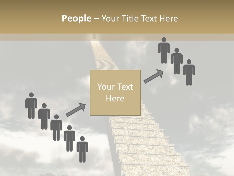 A Concept Of Journey To Higher Quality Of Life. Can Be Applied To Illustrate A Road To Success Or A Way To The Next Life. PowerPoint Template