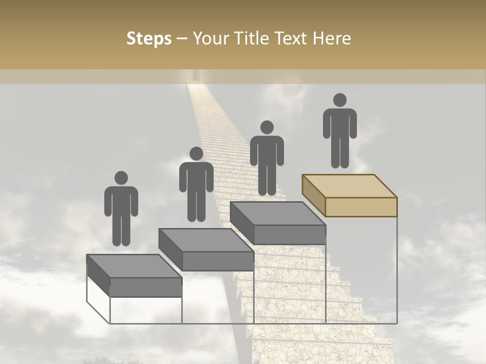 A Concept Of Journey To Higher Quality Of Life. Can Be Applied To Illustrate A Road To Success Or A Way To The Next Life. PowerPoint Template