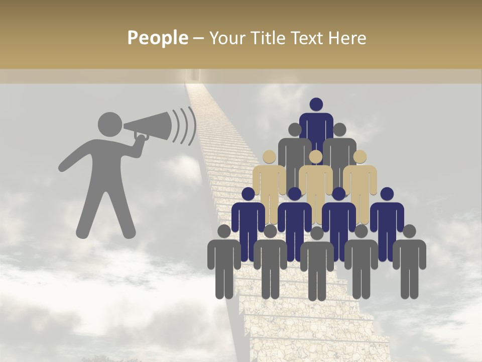 A Concept Of Journey To Higher Quality Of Life. Can Be Applied To Illustrate A Road To Success Or A Way To The Next Life. PowerPoint Template