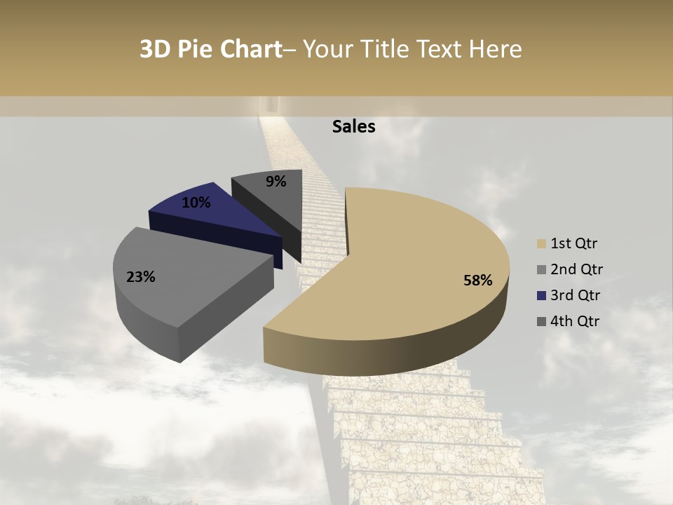 A Concept Of Journey To Higher Quality Of Life. Can Be Applied To Illustrate A Road To Success Or A Way To The Next Life. PowerPoint Template
