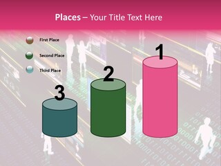 Virtual Life Illustrated With People Doing Activity In Futuristic Virtual World. PowerPoint Template