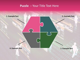 Virtual Life Illustrated With People Doing Activity In Futuristic Virtual World. PowerPoint Template