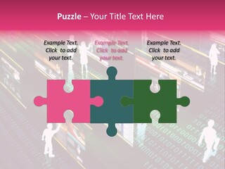 Virtual Life Illustrated With People Doing Activity In Futuristic Virtual World. PowerPoint Template