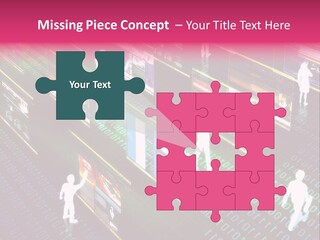 Virtual Life Illustrated With People Doing Activity In Futuristic Virtual World. PowerPoint Template