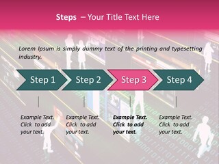 Virtual Life Illustrated With People Doing Activity In Futuristic Virtual World. PowerPoint Template