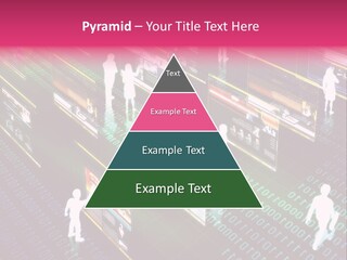 Virtual Life Illustrated With People Doing Activity In Futuristic Virtual World. PowerPoint Template