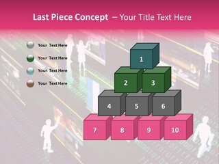 Virtual Life Illustrated With People Doing Activity In Futuristic Virtual World. PowerPoint Template