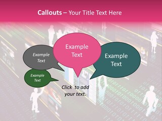 Virtual Life Illustrated With People Doing Activity In Futuristic Virtual World. PowerPoint Template