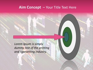 Virtual Life Illustrated With People Doing Activity In Futuristic Virtual World. PowerPoint Template