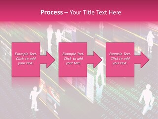 Virtual Life Illustrated With People Doing Activity In Futuristic Virtual World. PowerPoint Template