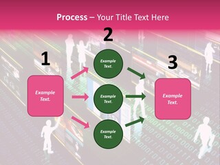 Virtual Life Illustrated With People Doing Activity In Futuristic Virtual World. PowerPoint Template