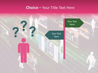 Virtual Life Illustrated With People Doing Activity In Futuristic Virtual World. PowerPoint Template