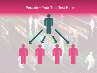 Virtual Life Illustrated With People Doing Activity In Futuristic Virtual World. PowerPoint Template