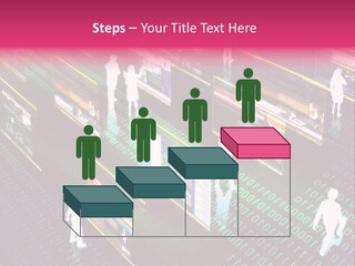 Virtual Life Illustrated With People Doing Activity In Futuristic Virtual World. PowerPoint Template