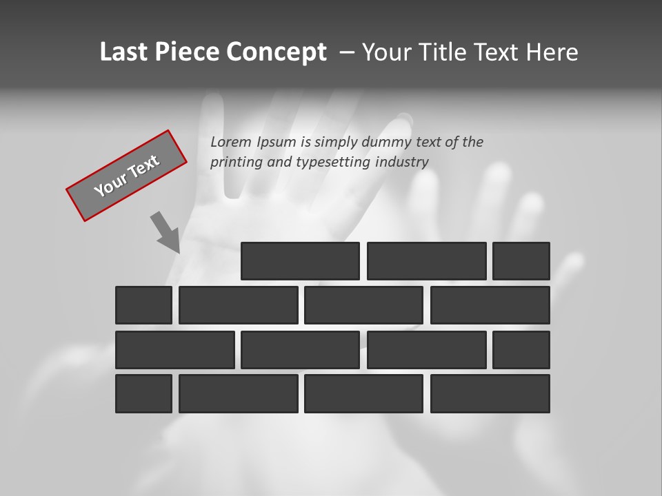 Woman Hands. Shallow Dof. Black And White Concept. PowerPoint Template