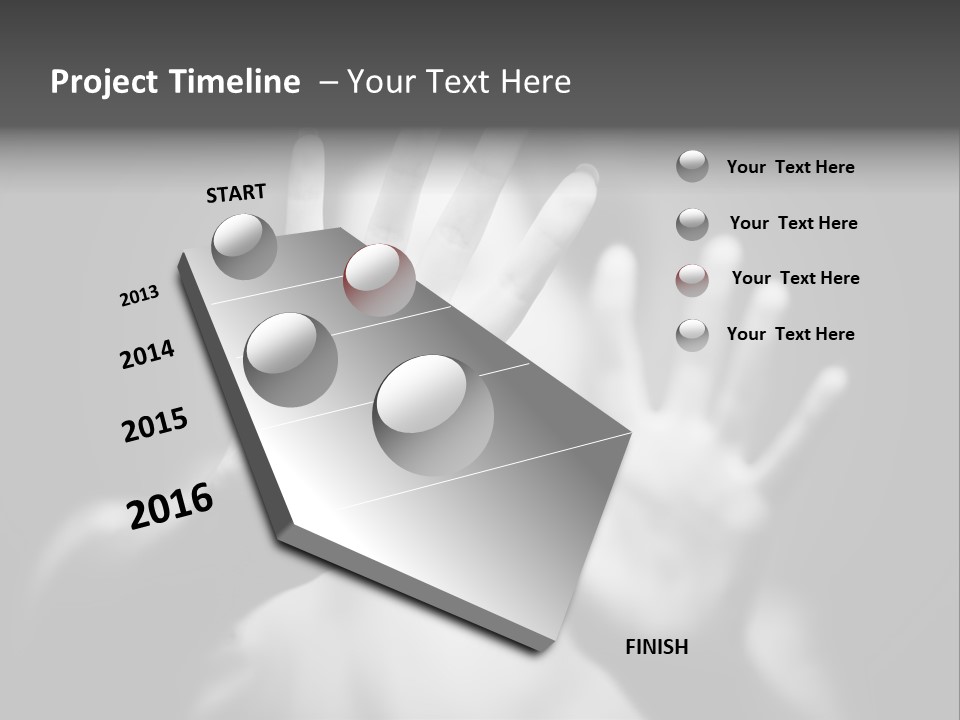 Woman Hands. Shallow Dof. Black And White Concept. PowerPoint Template