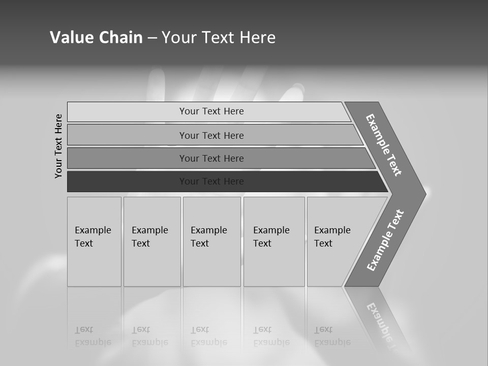 Woman Hands. Shallow Dof. Black And White Concept. PowerPoint Template