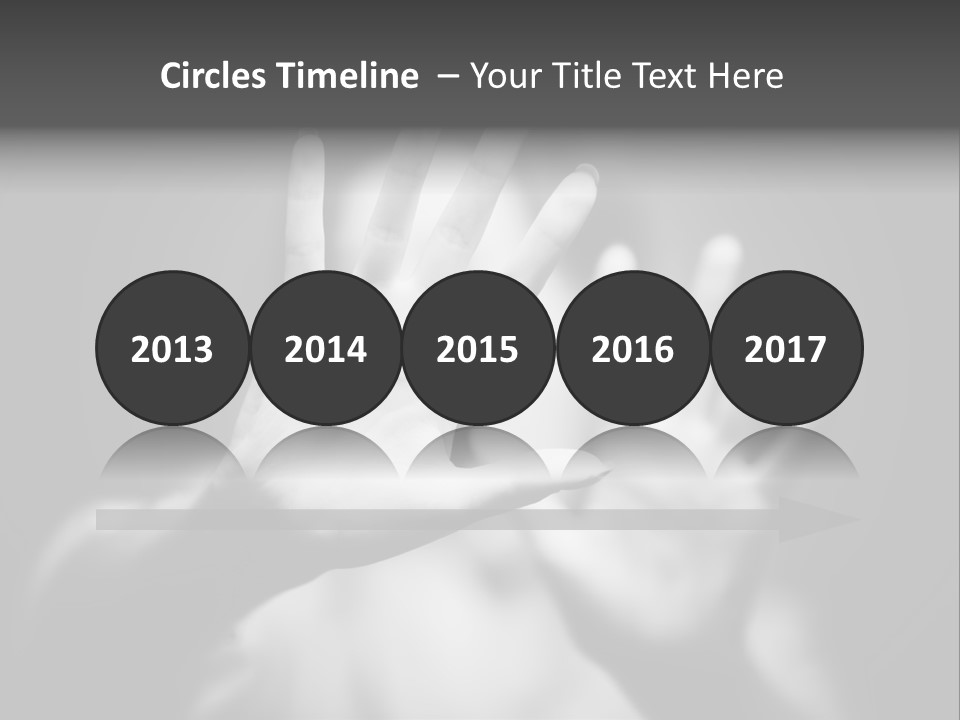 Woman Hands. Shallow Dof. Black And White Concept. PowerPoint Template