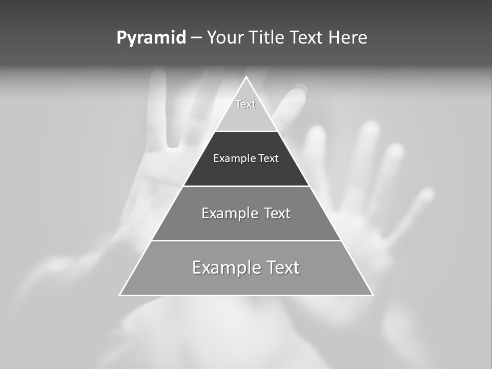 Woman Hands. Shallow Dof. Black And White Concept. PowerPoint Template