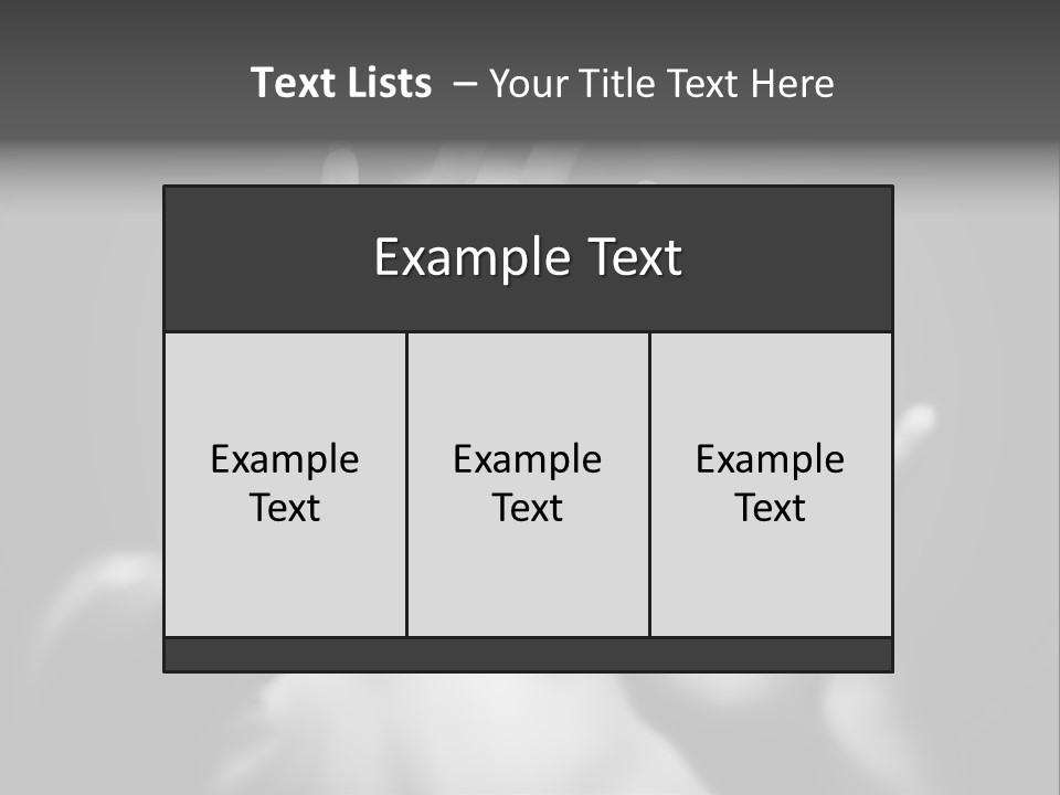 Woman Hands. Shallow Dof. Black And White Concept. PowerPoint Template