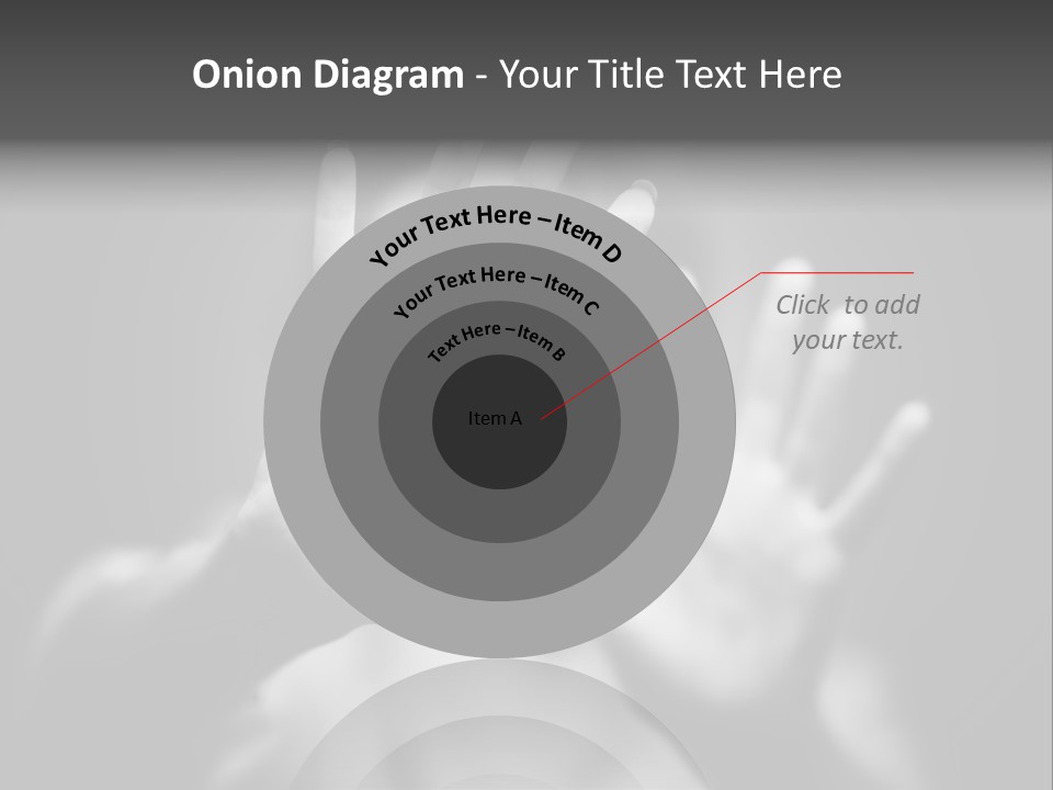 Woman Hands. Shallow Dof. Black And White Concept. PowerPoint Template