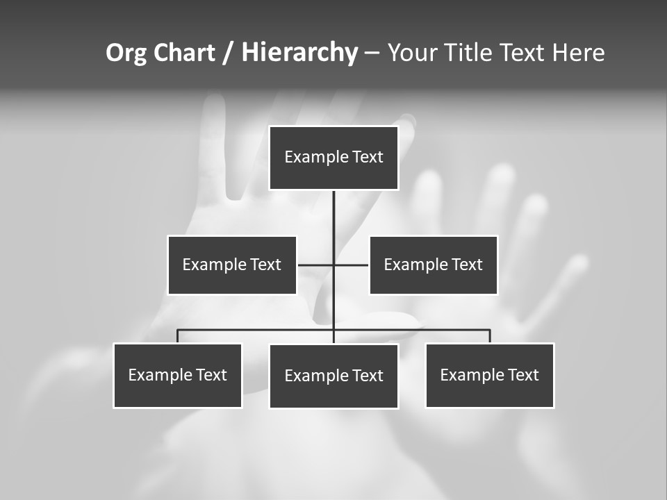 Woman Hands. Shallow Dof. Black And White Concept. PowerPoint Template