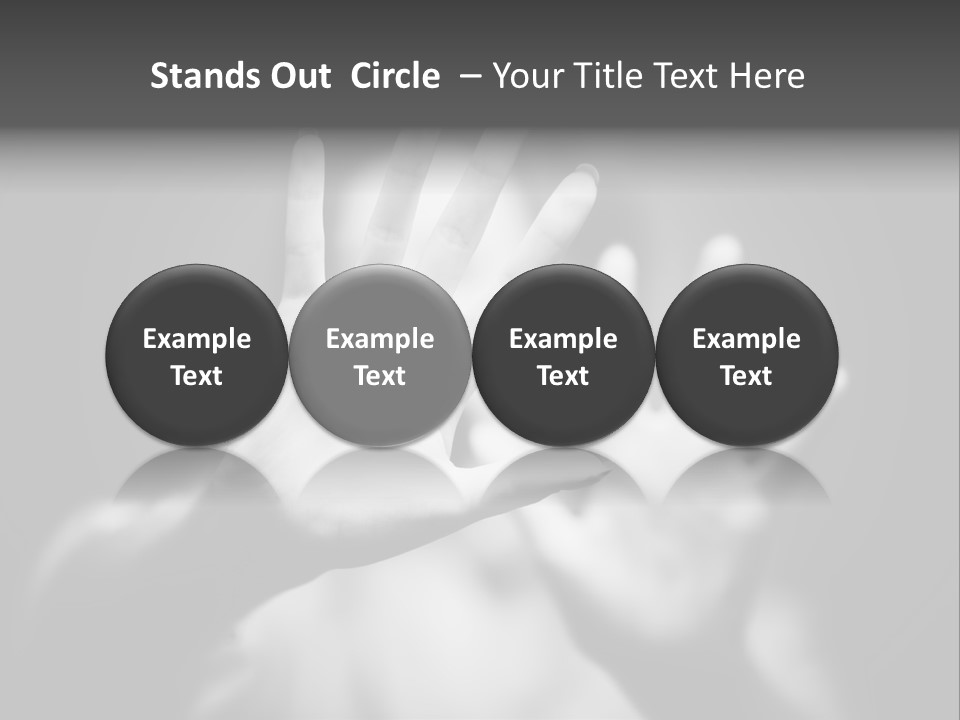 Woman Hands. Shallow Dof. Black And White Concept. PowerPoint Template