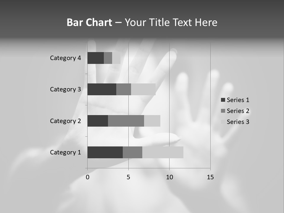 Woman Hands. Shallow Dof. Black And White Concept. PowerPoint Template