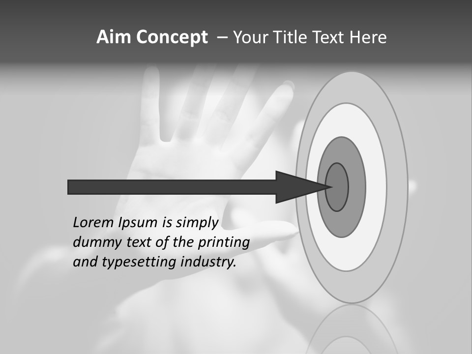 Woman Hands. Shallow Dof. Black And White Concept. PowerPoint Template